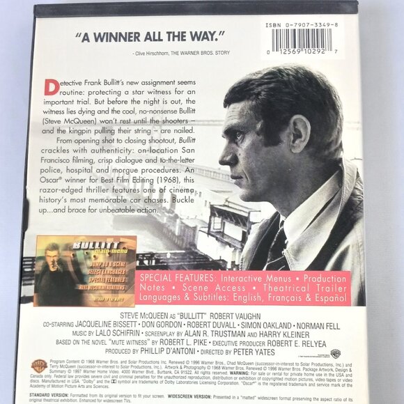 1/$7… 2/$12… 3/$15… 5/$20 🎥 DVD Movies, films, películas ✨Bullitt - Picture 2 of 2